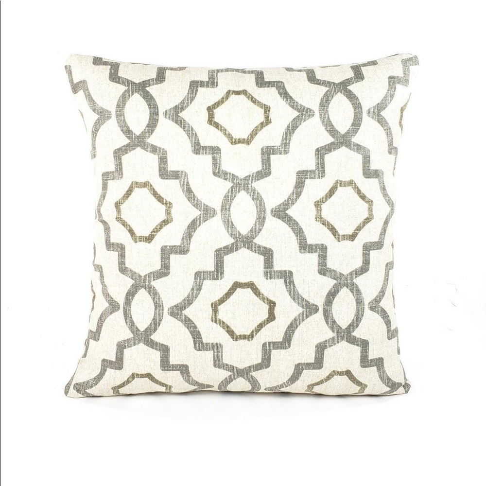 Gray Tan Farmhouse Throw Pillow Cover